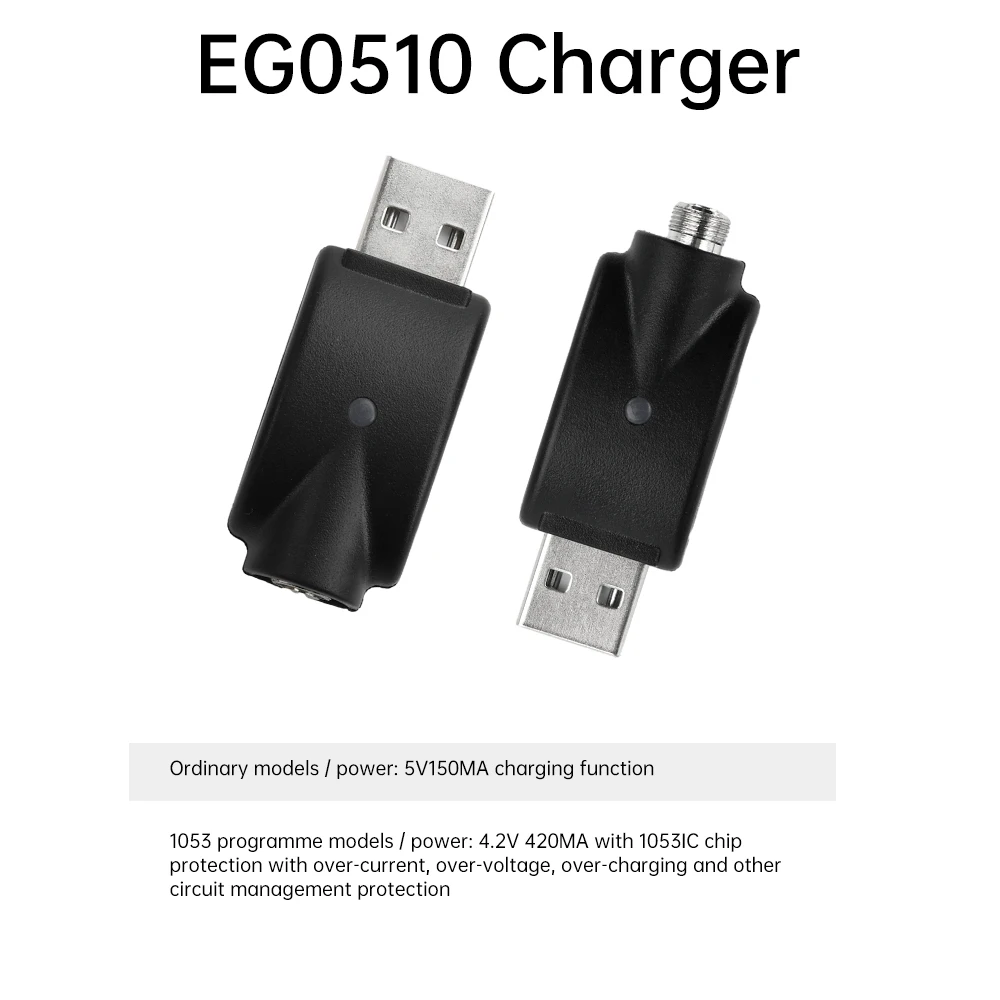 510 Thread Charger Smart USB Charger Adapter Converter with LED Indicator Overcharge Protection