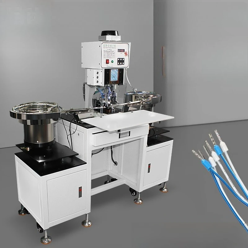 Automatic tube type single grain terminal machine, automatic feeding granular terminal crimping machine