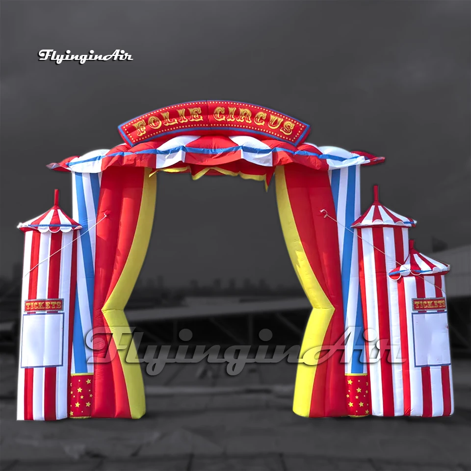 6m Outdoor Circus Arch Inflatable Carnival Archway Entrance Gate Air Blow Up Frame Door For Event