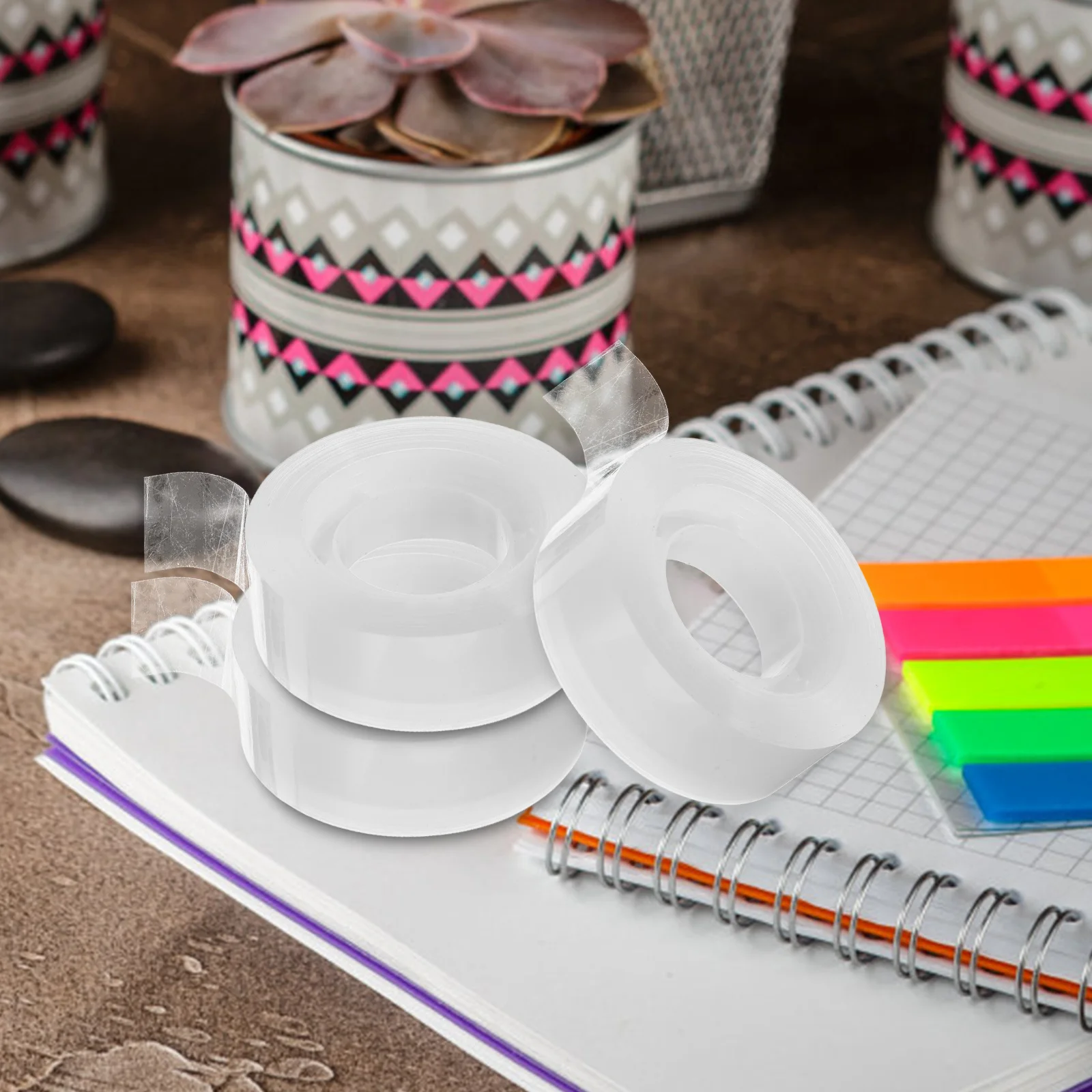 12 Rolls Clear Transparent Tape Small Strong Adhesion for Office School Home Packaging DIY Sealing Envelopes Transparent Tape