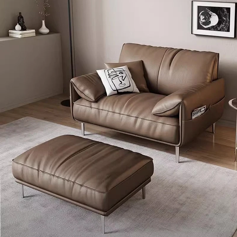 Sofa Air 3 orang dapat dilepas, Sofa Modular abu-abu Sofa Negro Solo 2 tempat duduk pintar sekali pakai kursi lantai Italiano