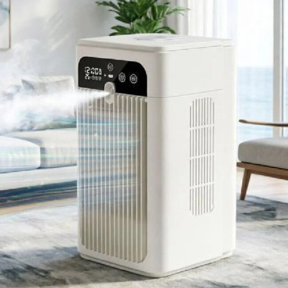 370ml 2-Speed Adjustment Desktop Humidifying Fan Intelligent Timing Digital Display Silent Spray Fan Portable Air Conditioner