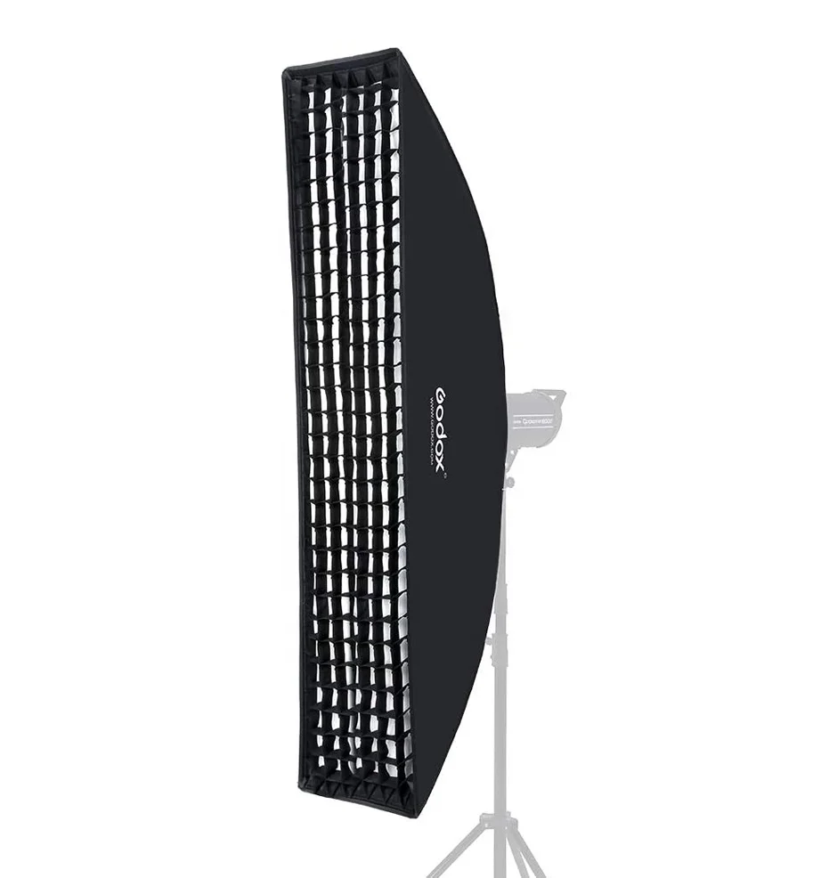 

Kaliou 14"x 63" 35x160cm Strip Beehive Honeycomb Grid Softbox for Photo Strobe Studio Flash Softbox Bowens Mount