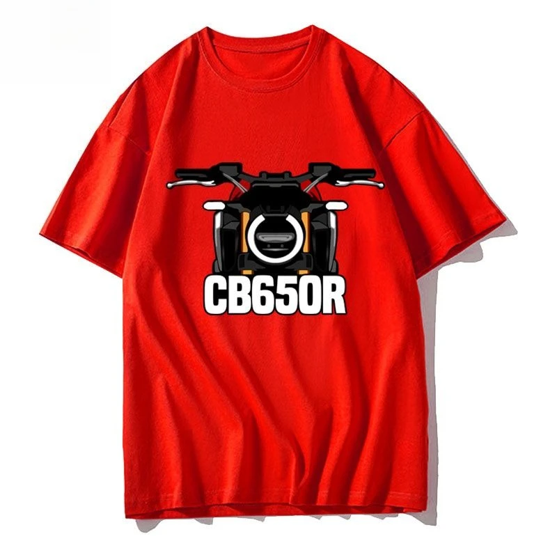 هوندا الذهب الجناح CB650R غير المزدوج دراجة نارية ركوب الدراجات النارية تي شيرتات قصيرة الاكمام الرجال والنساء ملابس نصف كم