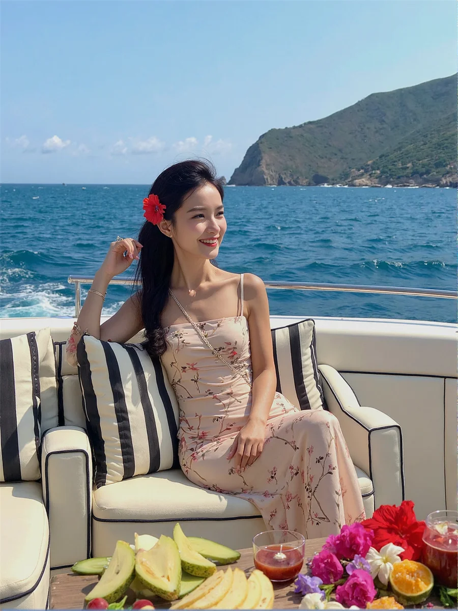 Women'S Dresses Y2K Pink Slim Ankle-Length Chinese Style Side-Slit High-Slit Splited Splitting Cut-Out Cutout Hollow-Out Holes