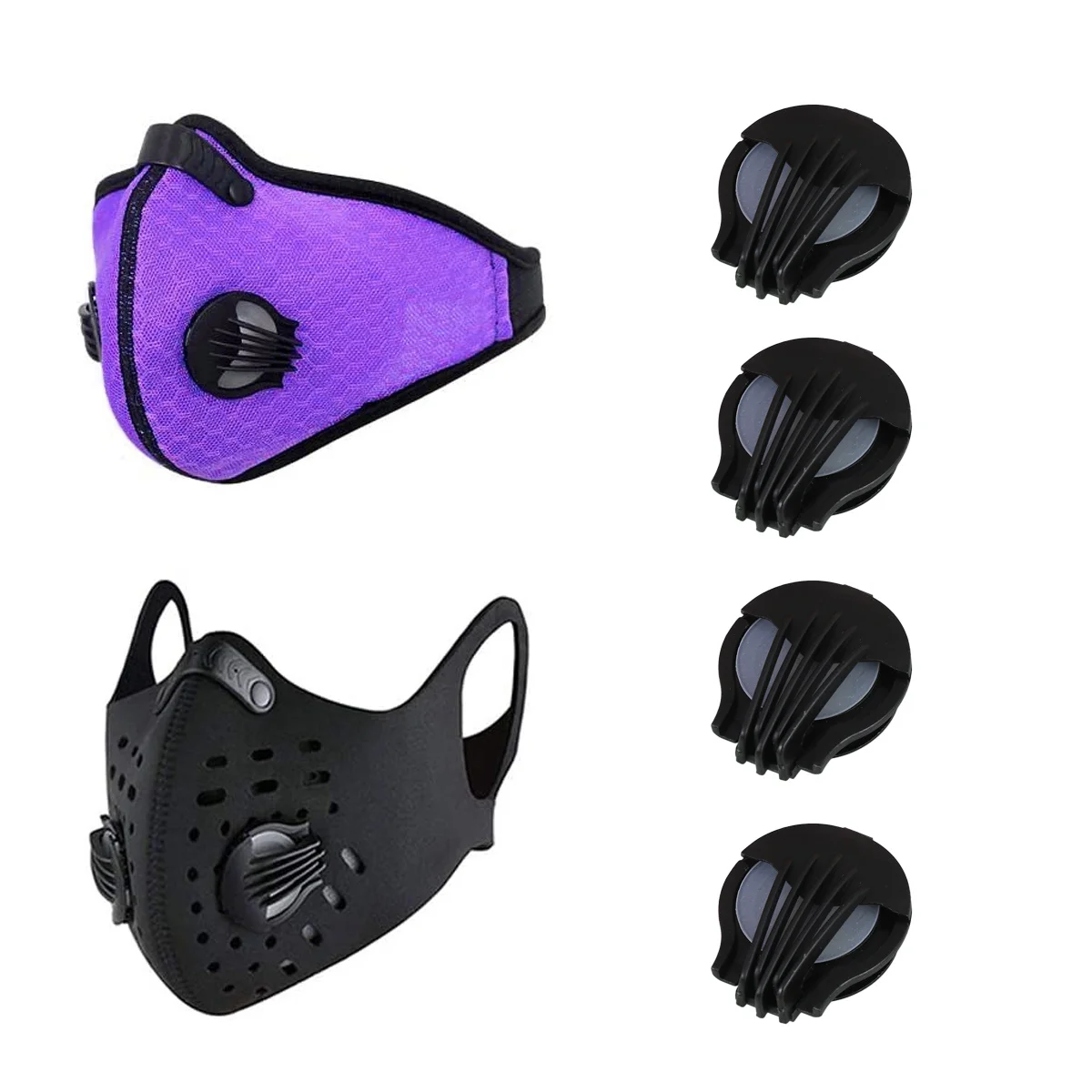 

24Pcs Mask Filter Core Breathable Safety Valve Easy Install for DIY Mask Making Replacement Parts for Men Women Black