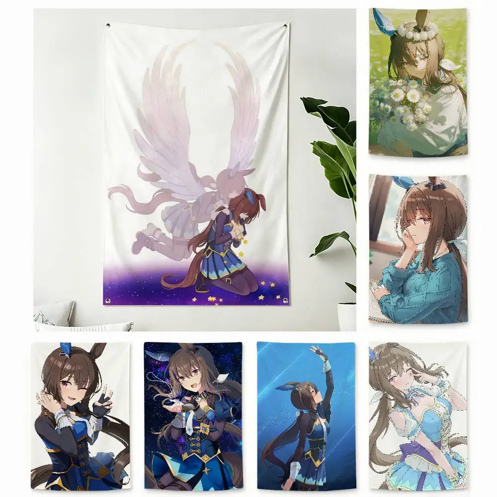 Admire Vega Umamusume Home Decor Vertical Flags Indoor Outdoor Hanging Decor for Bedroom Living Room Wall Decoration