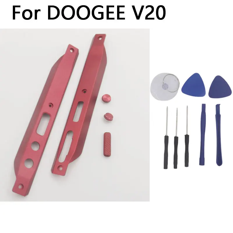 

Новые оригинальные DOOGEE V20, левые и правые декоративные детали, боковая панель, средняя рамка, кнопка громкости, аксессуары для телефона Doogee V20