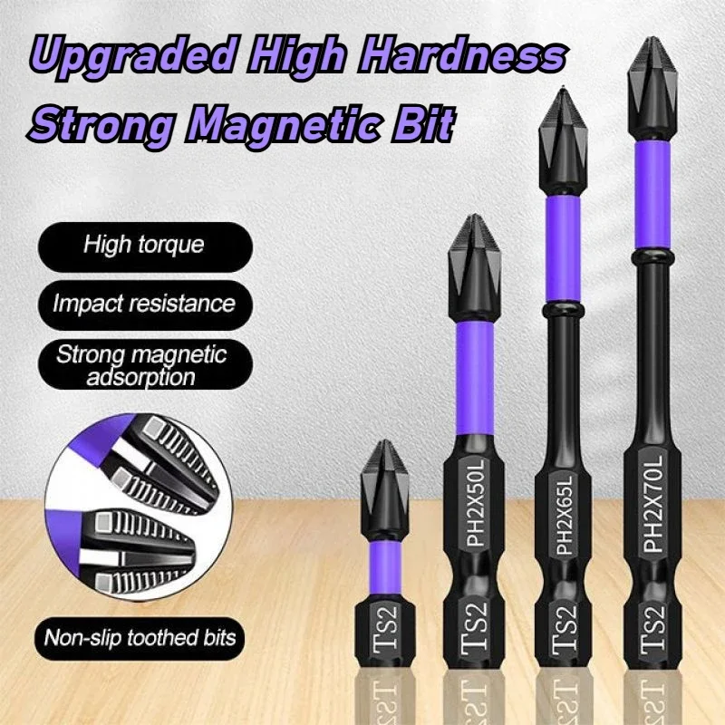 25/50/65/70/90/150mmNon-slip High Hardness Electric Hand Drill Screw Set.Upgraded High Hardness And Strong Magnetic Bit.6pcs/set