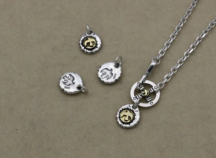 Wholesale of pure silver jewelry DIY accessories Handmade Bracelet Bracelet Pendant Flying Bird Hanging Tag
