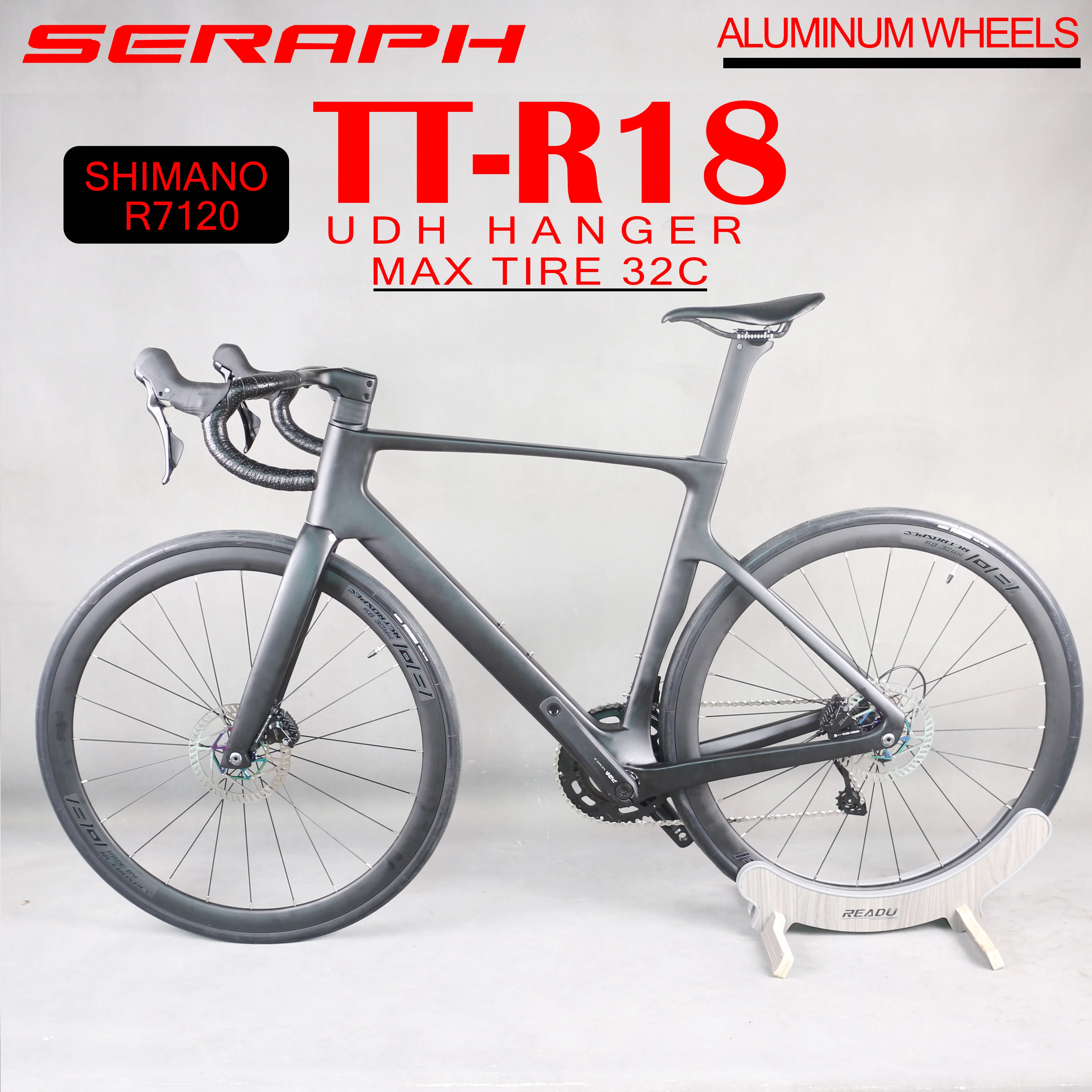 

Вешалка UDH TT-R18 Группа Shiman R7120 Шоссейный велосипед с алюминиевыми колесами или беспроводной электрической группой WheelTop, карбоновые колеса