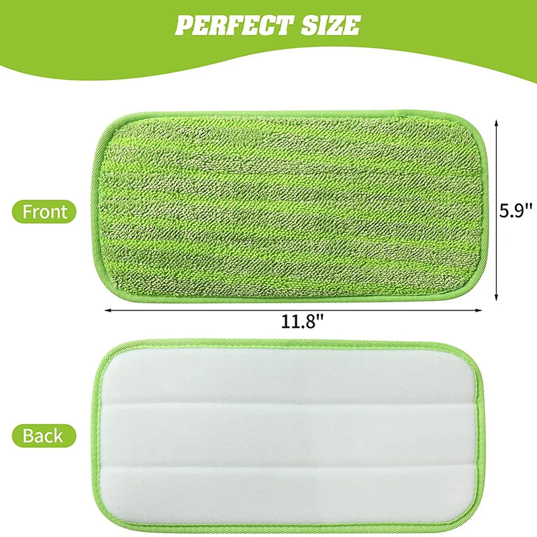 Steam mop accessories 6 Washable/Reusable Microfiber Mop Pads Compatible with Swiffer Wet Jet