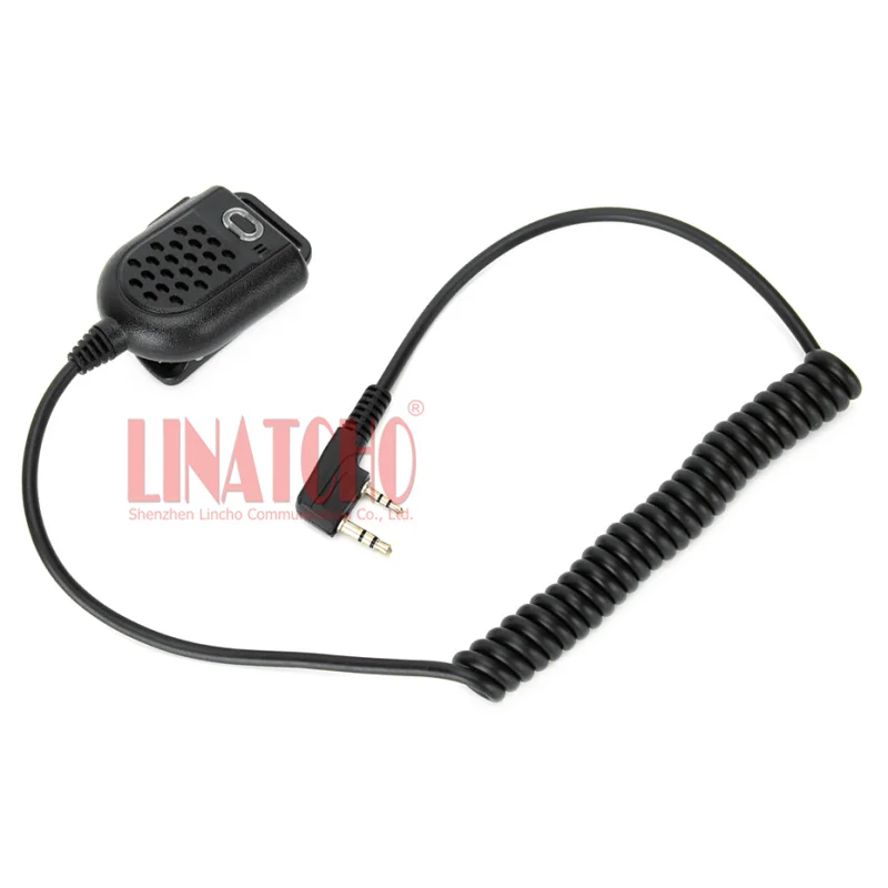 Walkie Talkie Radio Mini Portable PTT MIC Hand Microphone Shoulder Speaker K 2 Pins Connector