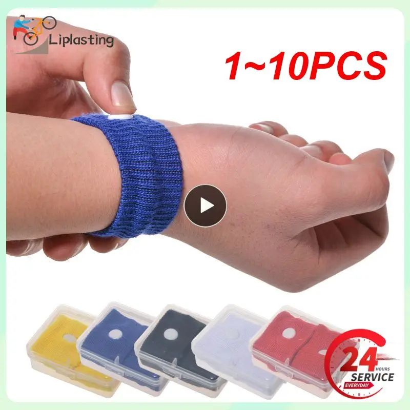 1 ~ 10 шт. новые браслеты против тошноты, 100% натуральные дорожные браслеты для снятия утренней утки, набор из 2 браслетов для акупрессуры, поддержка запястья