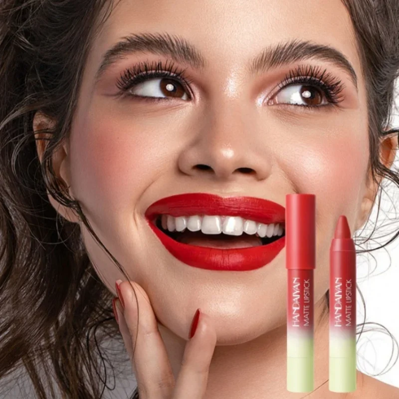 Lápiz labial mate resistente al agua, delineador de labios de terciopelo de 8 colores, taza antiadherente de larga duración, lápiz labial sedoso, lápiz de maquillaje Sexy