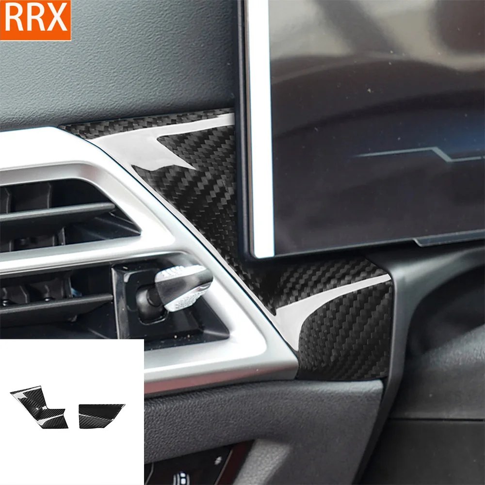 for-bmw-2-3-4-series-g42-g20-g21-g22-g23-g26-m3-m4-g80-g82-m2-g87-facelift-real-dry-carbon-fiber center-display-screen-panel
