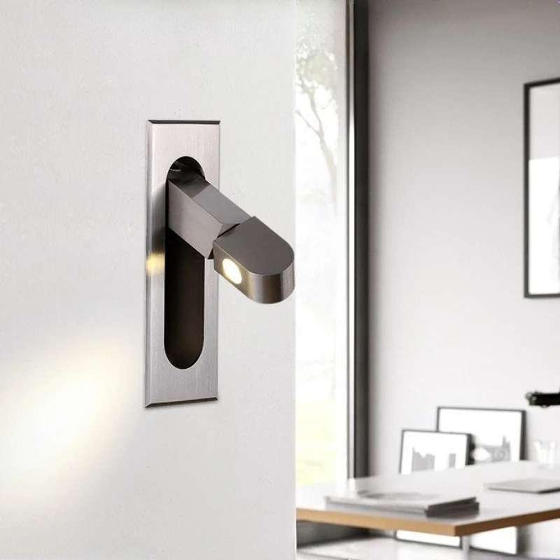 Modern and Minimalist New LED Wall Lights Embedded Lighting Fixtures for Living Room Corridors Hallways Bedrooms Headboards Etc