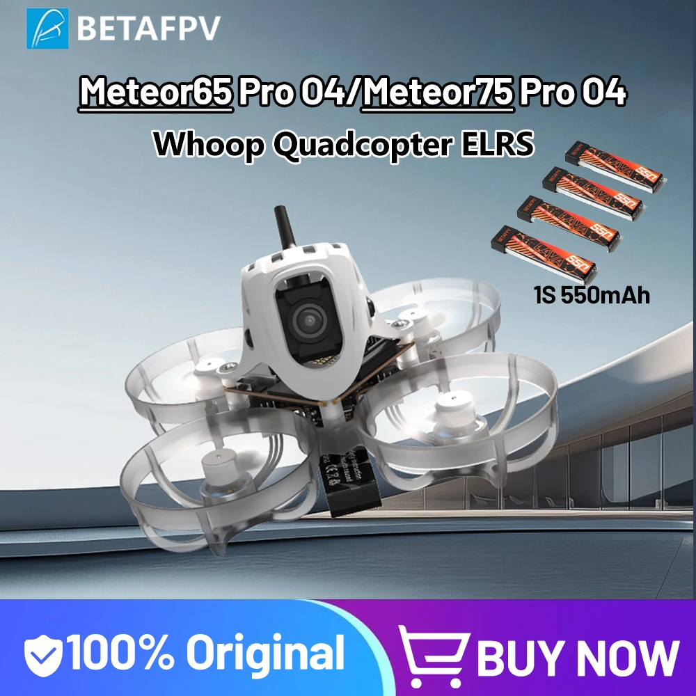 

BETAFPV Meteor75/ Meteor 65 Pro O4 Бесщеточный квадрокоптер Whoop PNP/DJI O4 Версия ELRS 2,4G Приемник Матрица 1S 3IN1 HD FC