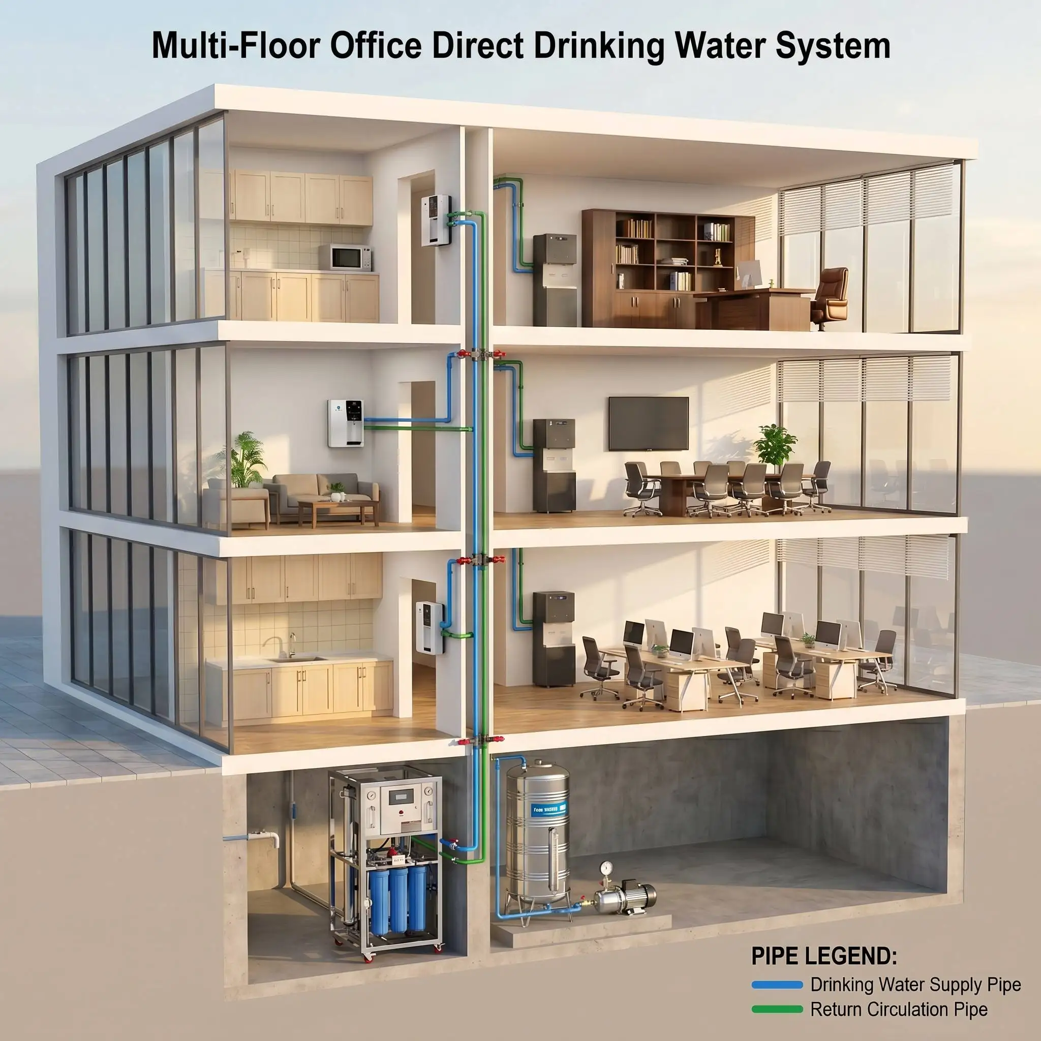 Commercial 250LPH 500LPH Reverse Osmosis System Treatment Equipment RO Drinking Water Purifier Machine For Business Factory
