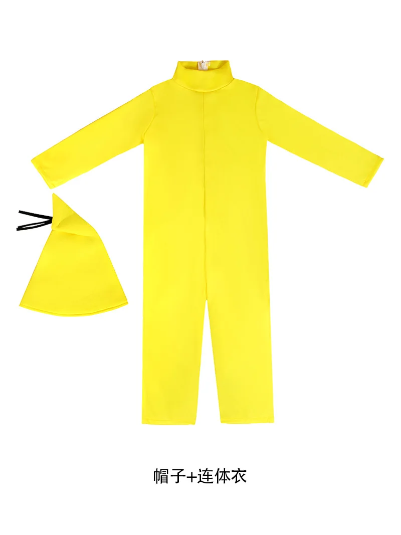 

День мировой книги Книга с картинками Маленькие желтые люди Детское платье для выступлений Желтый комбинезон со шляпой Хэллоуин