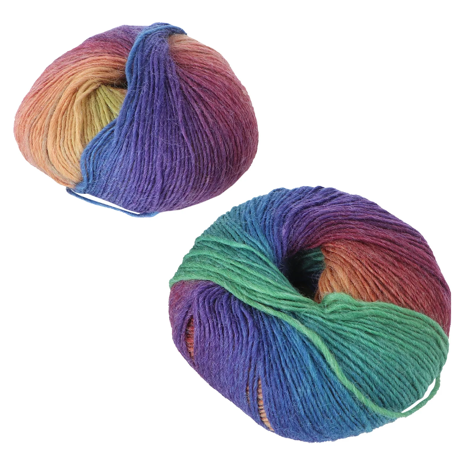 

2 Roll Yarn Multicolor Soft Durable for Knitting Sweaters Scarves Socks Accessories Knitting Yarn Accessories