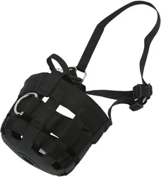 Horse Grazing Anti Biting Horse Mouth Cover Soft PP Rubber Material Holes Anti-Biting for Equestrian