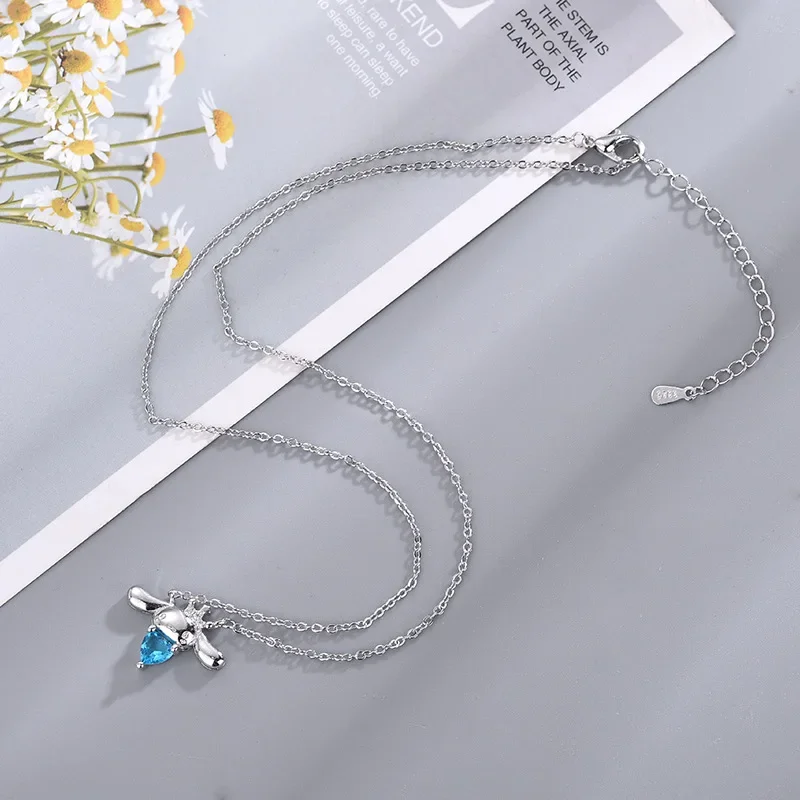 Kawaii Sanrio Anime Cinnamoroll Necklace Light Luxury Adjustable Clavicle Chain Exquisite Accessories for Girls Christmas Gifts