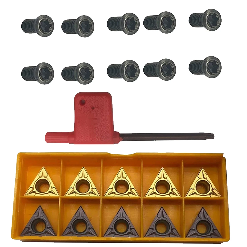 TCMT32 51 TCMT16T304 Carbide Insert Set for Grinding and Manual Inspection with M4x10 Screws and T15 Wrench TCMT32