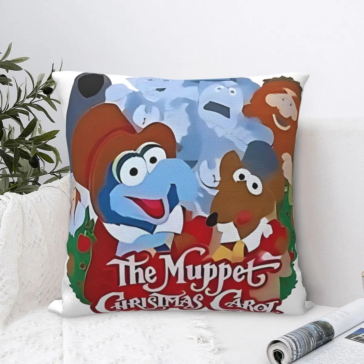 Muppet Christmas Carol Square Pillow Case Polyester Throw Pillow Vintage Cushion Covers