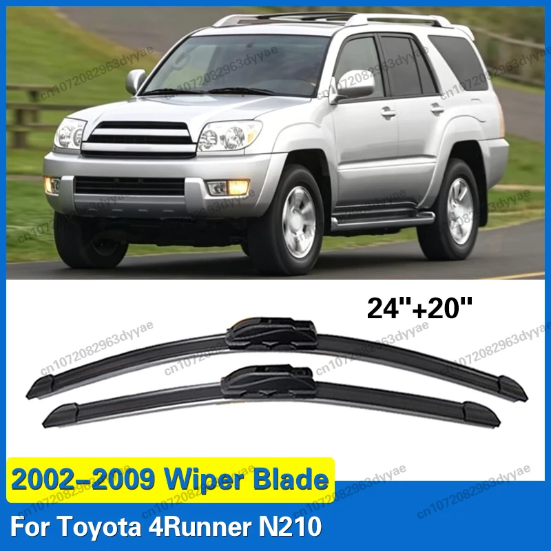 

2pcs Wiper For Toyota 4Runner N210 2002-2009 Front Wiper Blades Windshield Windscreen Window Brush 24"+20"