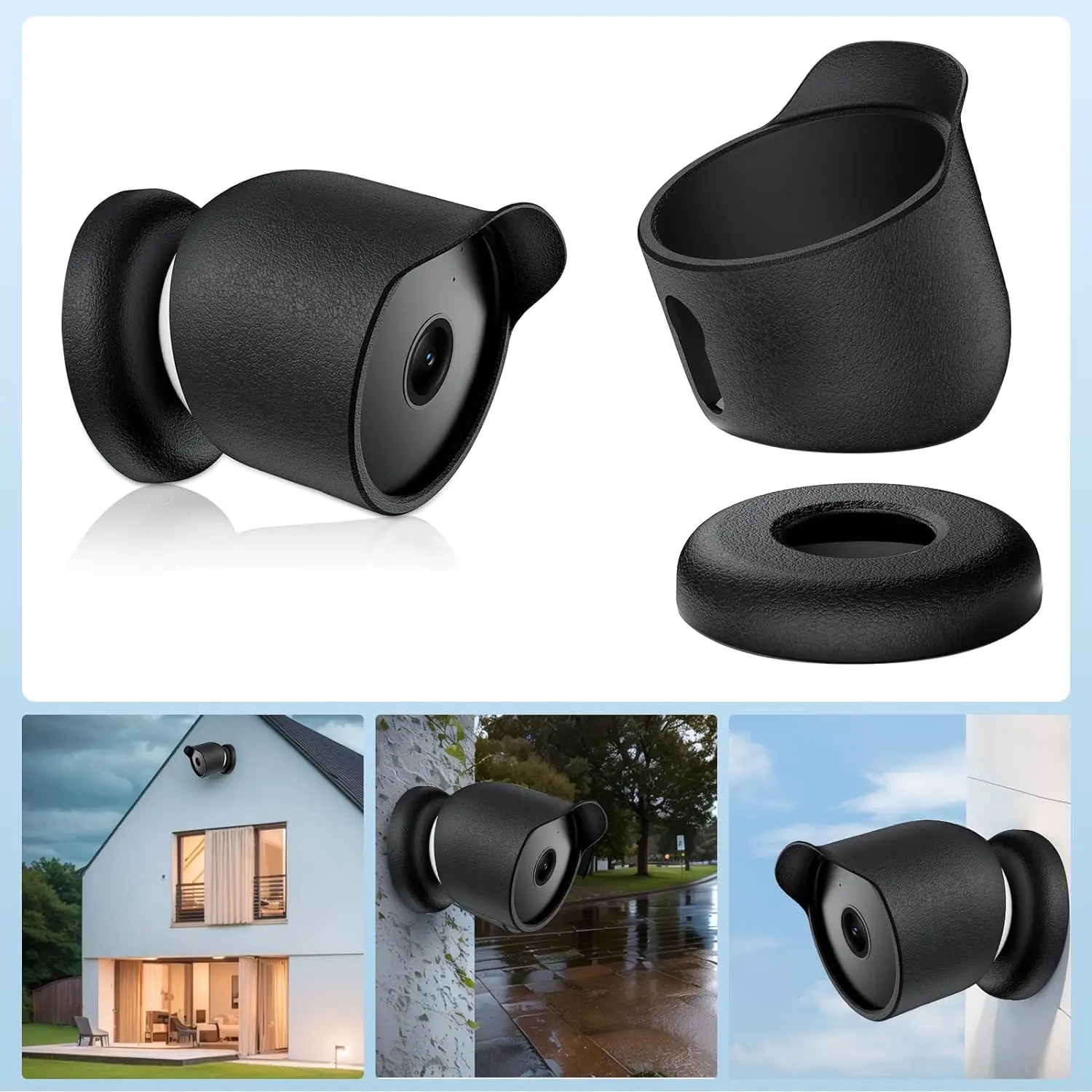 

For Google Camera Waterproof Silicone Case For Google Nest Cam Outdoor Or Indoor (Battery) Security Camera Protective Cover