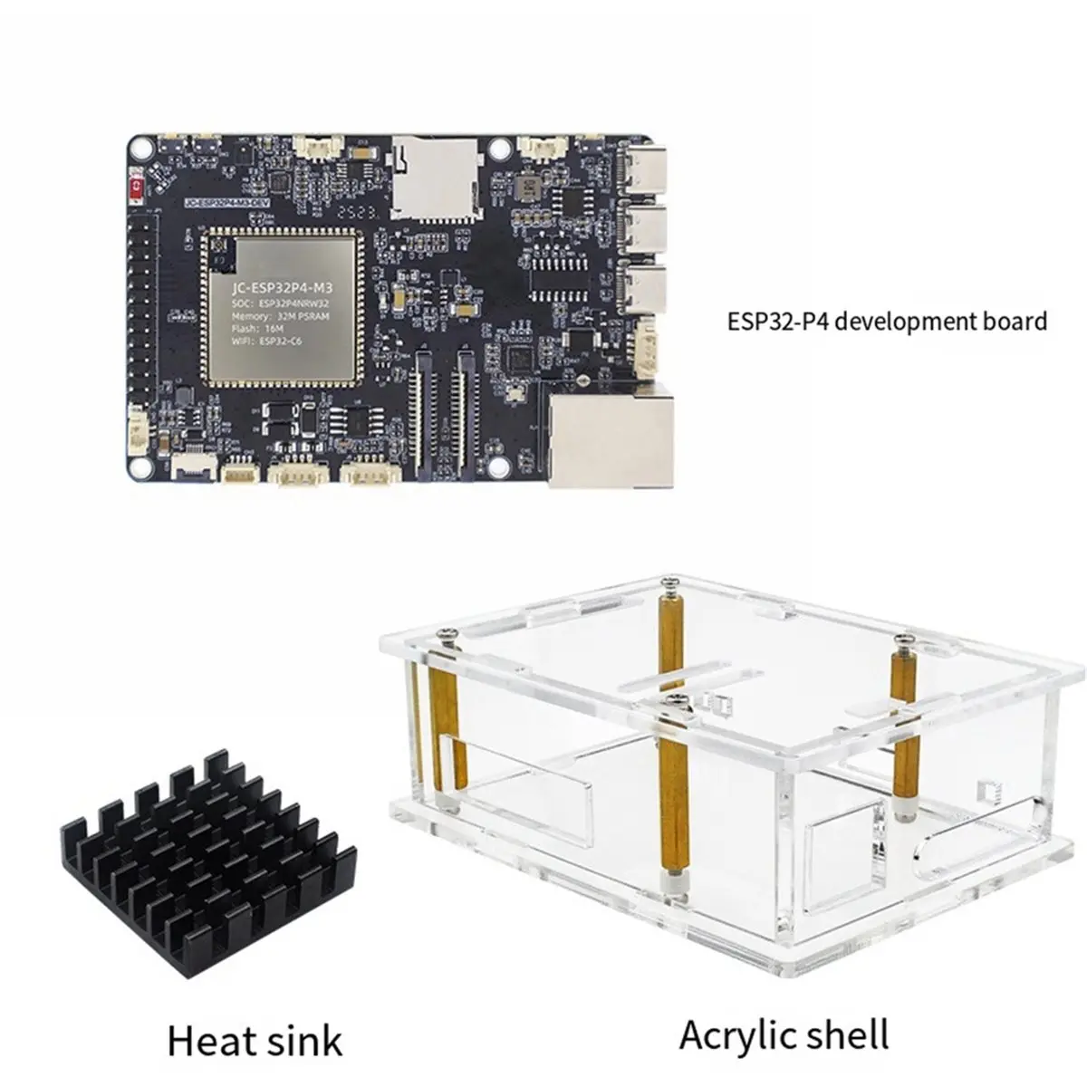 module-hdl-esp32-p4-prenant-en-charge-wifi6-bt5-ble-rj45-base-sur-la-carte-de-developpement-esp32-p4-esp32-c6-32m-psram-16mb-flash