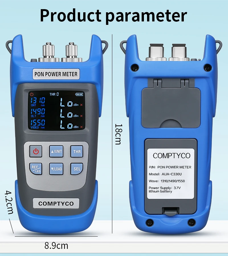 AUA-C330U/AUA-C330A Rechargeable PON Power Meter Optical Fiber PON OPM FTTX/ONT/