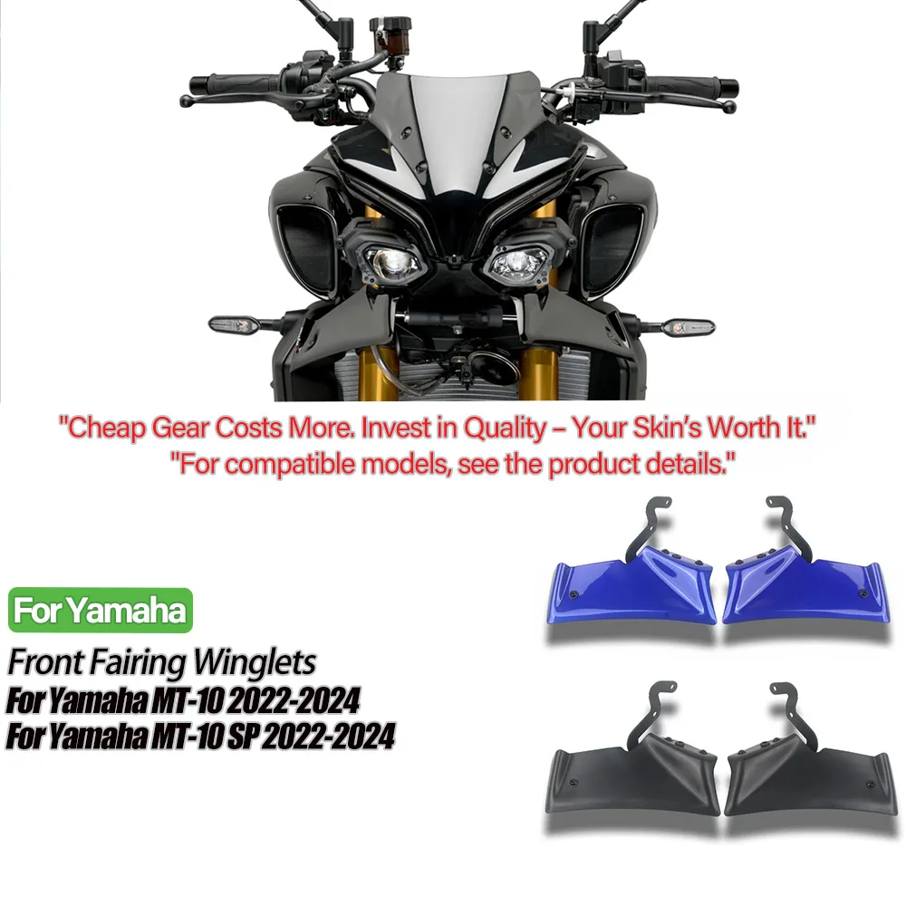 

New For Yamaha MT-10 MT 10 MT10 SP 2022 2023 2024 Front Fairing Winglets Downforce Spoilers Motor Aerodynamic -(Motor ailerons)