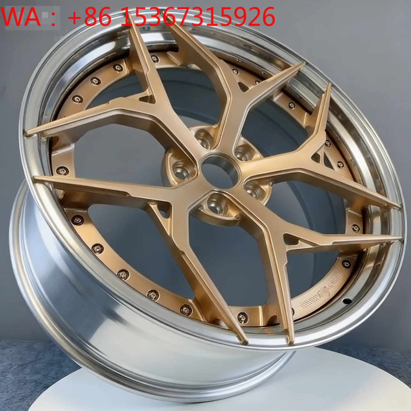 

2 Piece Bronze Chrome Forged Wheels 18-24 Inch 5x112 5x120 PCD 6061-T6 Alloy Rims