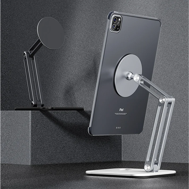 Artpowers Metal Magnetic Tablet Holder for Table Desk Stand Suport for Ipad Pro Xiaomi Samsung Huawei Apple Tablet Accessories