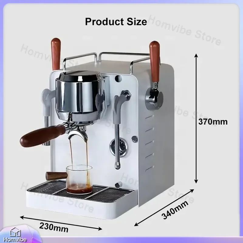 

20 Bar High Pressure Coffee Maker for Home and Commercial Use Small Compact Design Cappuccino Latte Brewer