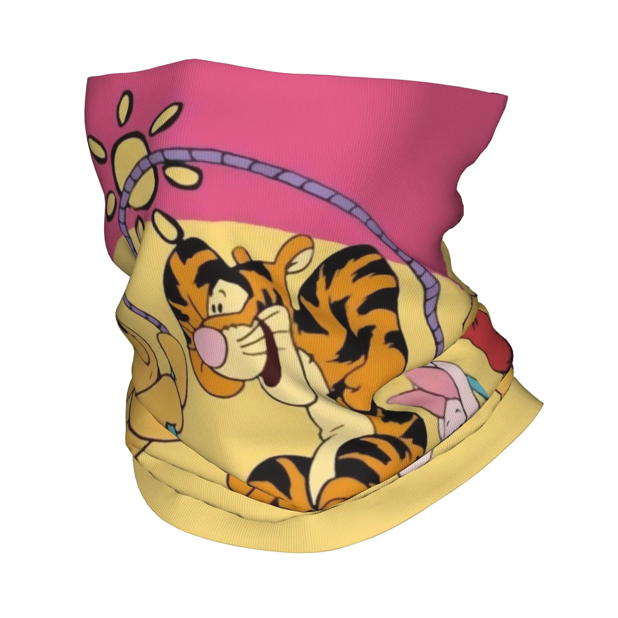

Custom Winnie Pooh Classical Printing Neck Gaiter Men Women UV Protection Winter Kawaii Cartoon Bandana Scarf for Ski