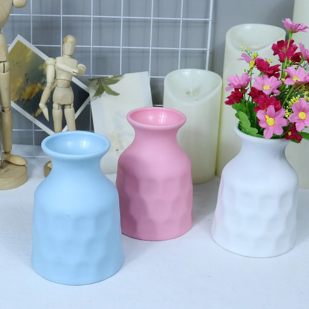 Modern Flower Vase Imitation Ceramic Flower Pot Plastic Vases Dry Flower Arrangement Nordic Home Decor Decorative Vase Bottle