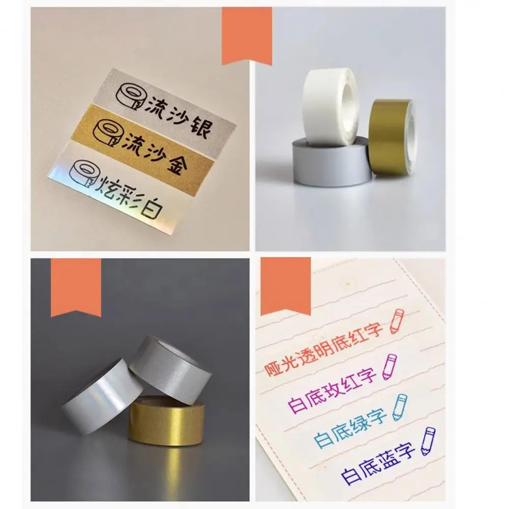 Self-adhesive Sticker Scratch-proof Label Tape Oil-resistant Colorful Label Tape Sticker for Thermal Paper Label for Various