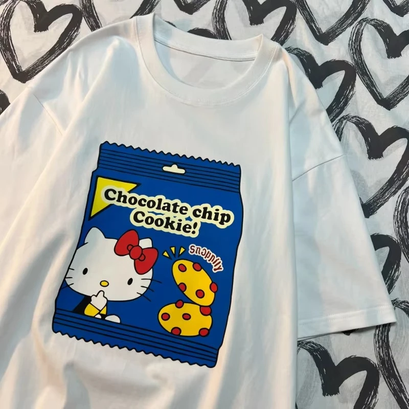 

Hello Kitty Anime Pattern 3D Printed Fashionable Loose and Stylish Harajuku O-neck Short Sleeve Breathable Quick Drying T-shirt
