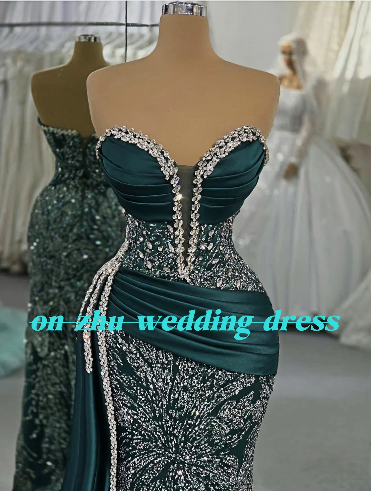 

Customized V-neck sleeveless mermaid bead luxury evening dresses dresses for special occasions Dresses gala