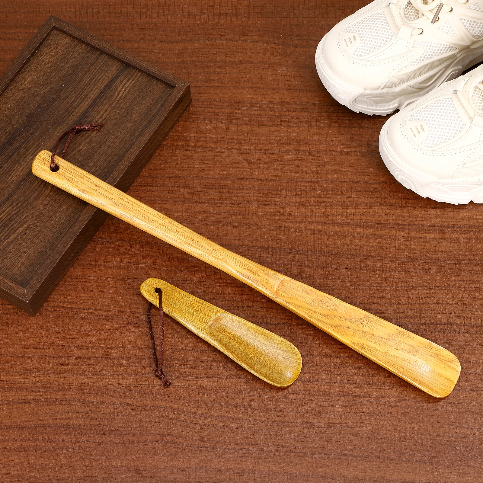 

2 Pcs Shoehorn 40cm Long 16cm Short Shoe Horn For Elderly Yellow Shoe Horn for Elderly Women Men Kids Protect Shoes