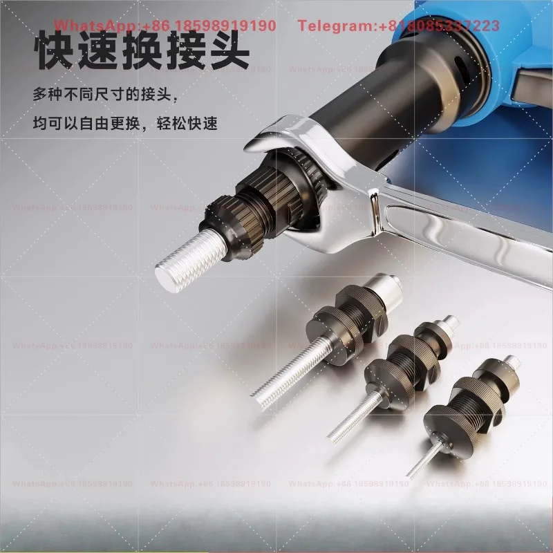 Industrial Grade Pneumatic Rivet Nut Gun Fully Automatic M3-M12 Hydraulic Pulling Tool Air Riveter Nut Gun for Metal Sheet