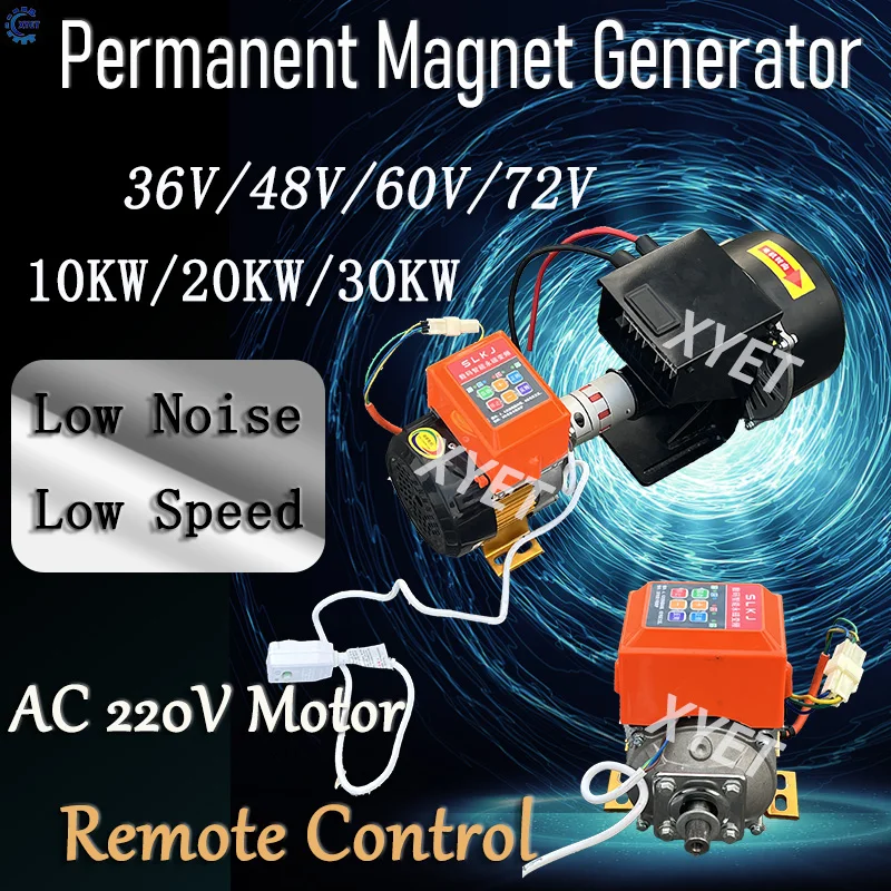 10KW 20KW Free Energy DC Generator Kit 48V 60V 72V Magnetic Generators for Marine Farm Home Use Camping Outdoor Brushless Dynamo