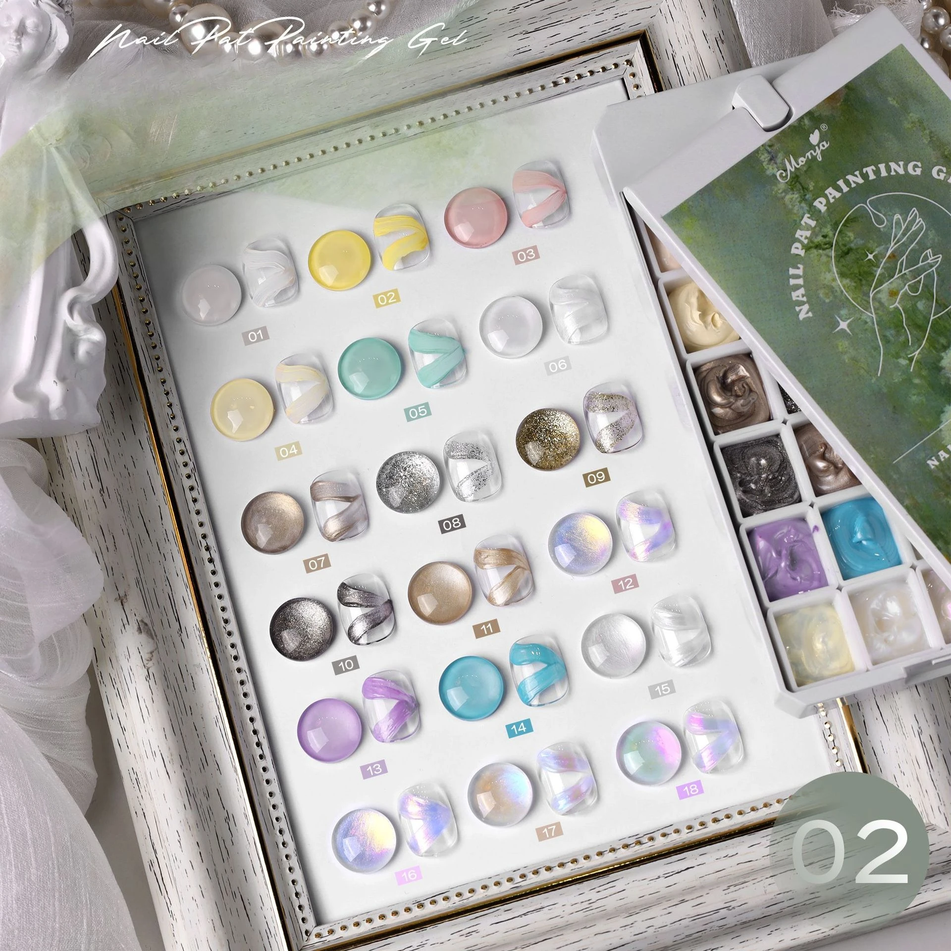 

Палитра гель-лаков для ногтей с градиентом, 18 оттенков, для рисования, стемпинга, растушевки, гель-краска для ногтей, УФ/LED гель-лак, снимаемый, для маникюра