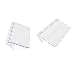 Plastic Clear Label Display Card Holder Clamp Clip Supermarket Retail Fruit Basket Price Promotion 100pcs