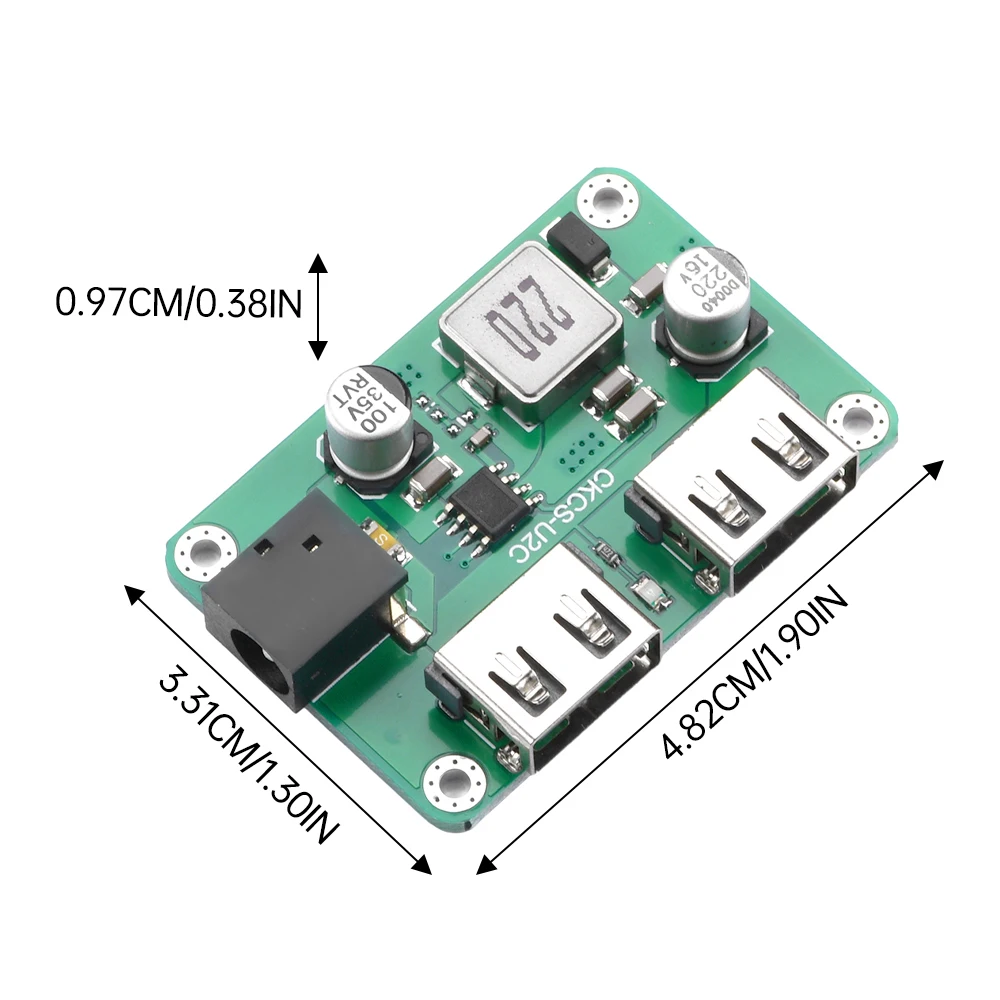 لوحة شحن السيارة للهاتف المحمول ، وحدة خفض الجهد ، خرج USB مزدوج ، DC9V ، 12V ، 24V ، 5V ، 3A