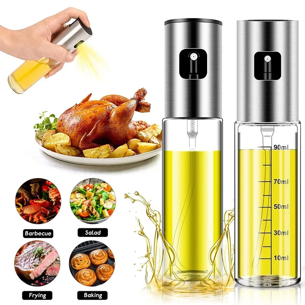 100ml Barbecue Glass Mixing Condiment Bottle Vinegar Soy Sauce Spray Oiler Seasoning Condiment Bottle kitchen set Oil Dispenser