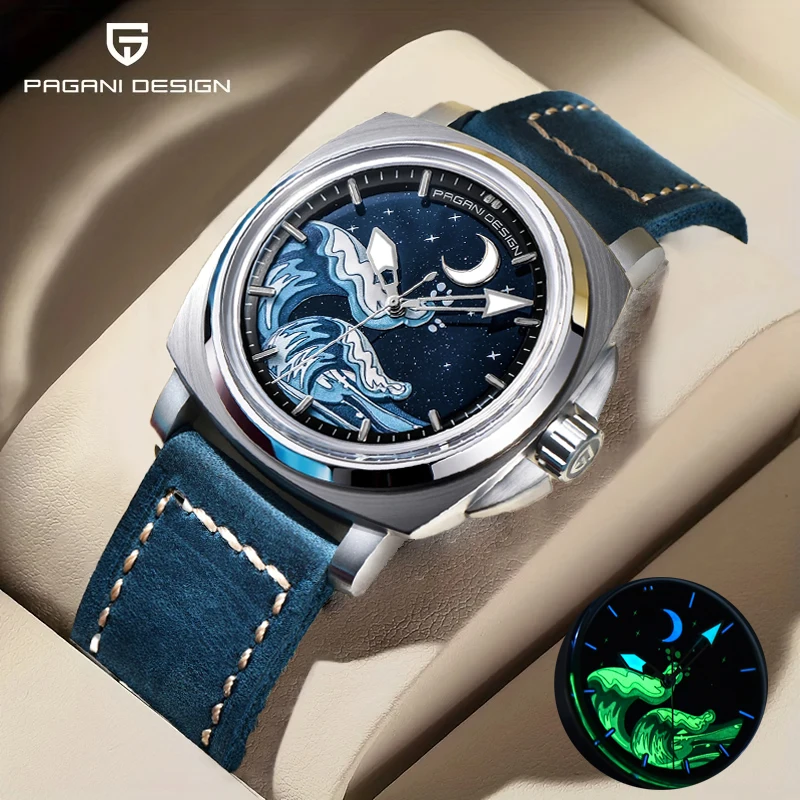 PAGANI DESIGN 2024 New 43MM Fashion Casual Men\'s Mechanical Watch NH35 100M Waterproof Sapphire Glass Luminous Automatic Watches